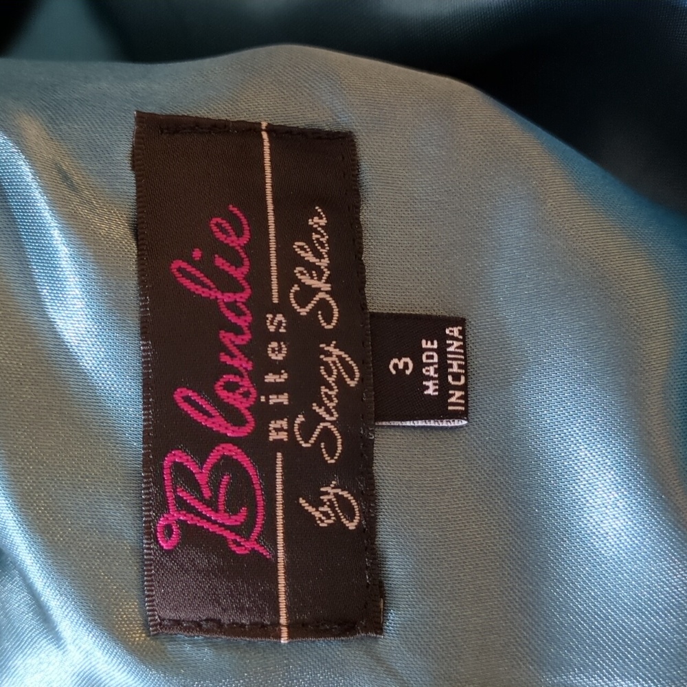 Blondie dress nite by Stacy sklar size 3 color Green perfect for Homecom… - Picture 6 of 8